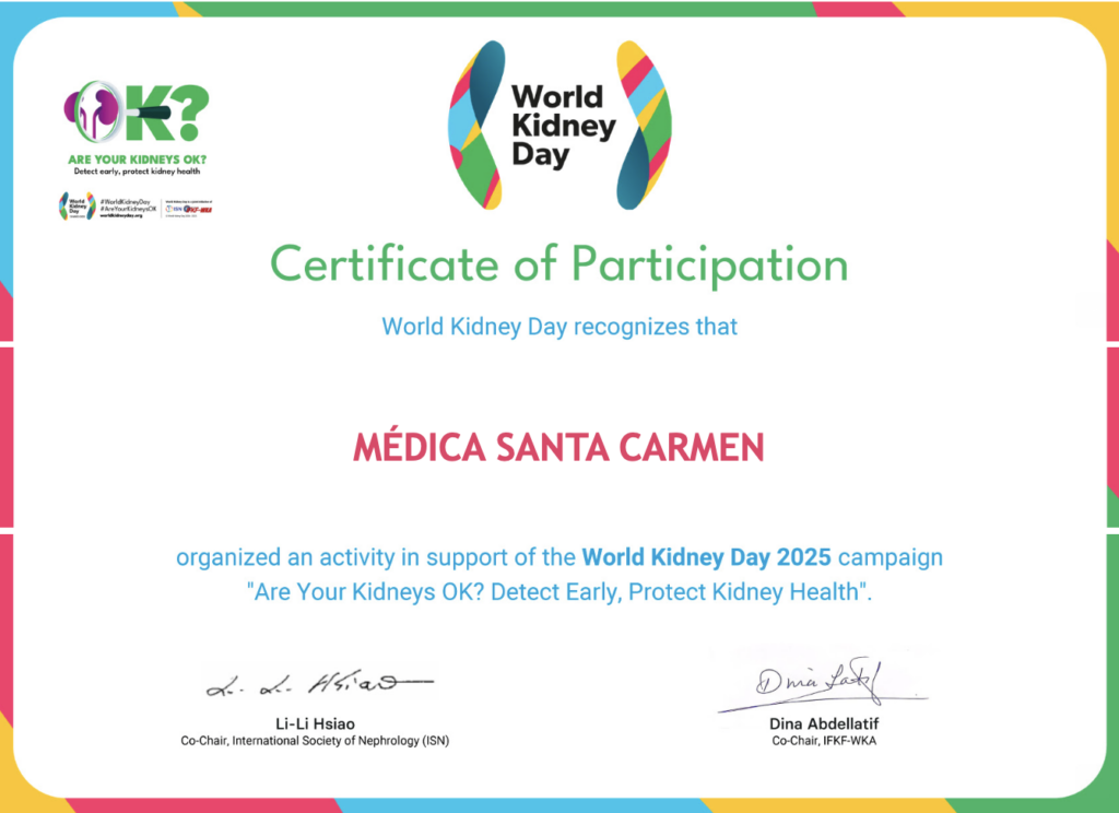 Médica Santa Carmen en el World Kidney Day 2025